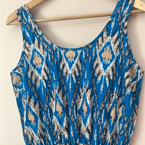 Anthropologie Sunday in Brooklyn Women’s Aztec Print Blue Sleeveless Dress Small - Picture 4 of 8